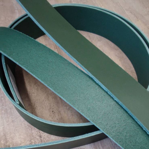 Заготовка для ремня раст. дубл. 39 мм толщ. 2,9 мм Изумрудный Италия  ZR_RD884 - фото товара фото 2
