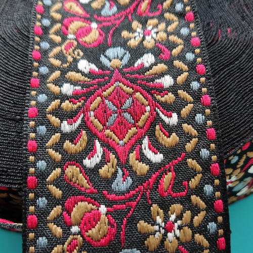 Лента текстильная 50 мм Вышивка Ассорти фото 4