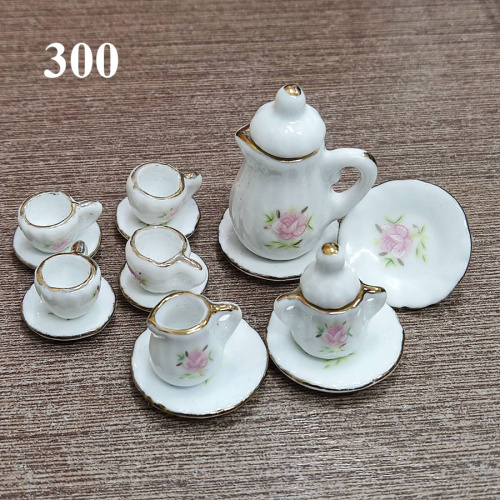 Фарфоровый чайный сервиз для кукол 15 предметов фото 6