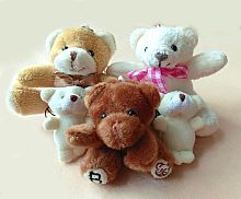 Мишки со шнурком для брелока для кукол 