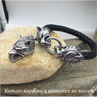 Концевик 8 мм Волк Сталь, 2 шт   - купить для кожевенного хобби