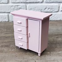 Тумбочка для кукол Розовая  - купить для кожевенного хобби