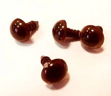 Глазки винтовые пластиковые коричневые 10 мм 2 шт  - купить для кожевенного хобби
