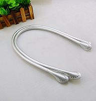 Ручки для сумки кожаные серебряные