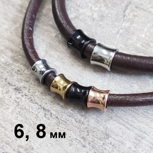 Бусина 6, 8 мм для браслетов Сталь B86 Бусина 6, 8 мм для браслетов Сталь B86