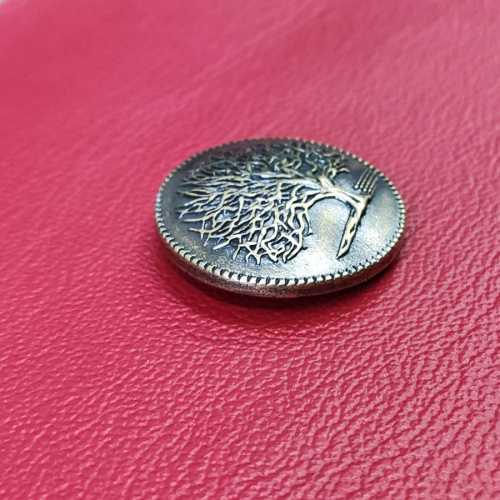 Кончо для кожаных изделий 30 мм Древо жизни латунное  KR 007 - фото товара фото 3