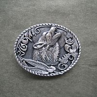 Пряжка для ремня декоративная с серебряным покрытием WT013SL  - купить для кожевенного хобби