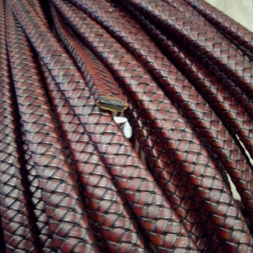 Шнур кожаный плоский плетеный 12х6 мм Ретро 20 см  XN-TM71 - фото товара фото 4