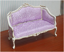 Миниатюра для кукол Диван двухместный Белый   - купить для кожевенного хобби