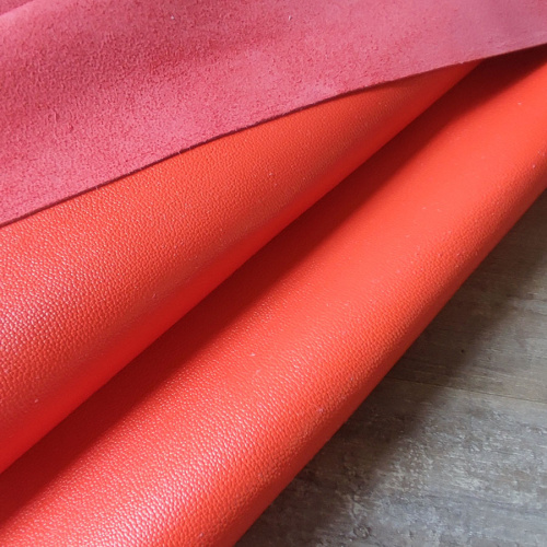 Кожа Сафьяно 1,3-1,5 мм Мандарин Италия фото 3