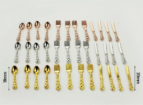 Набор столовых предметов с витой ручкой для кукольной кухни фото 3