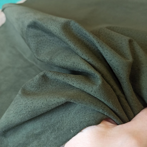 Кожа подкладочная (спилок свиной) Темно-зеленый фото 2