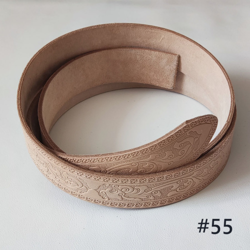 Заготовка для ремня раст. дубл. 38 мм толщ. 3,7 мм с тиснением Италия 11-55 фото 2