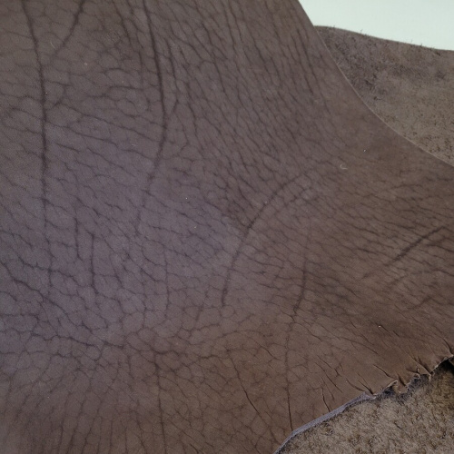 Кожа вороток ШСК краст 3,6-4,0 мм комб. дубл. Коричневый Белоруссия фото 4