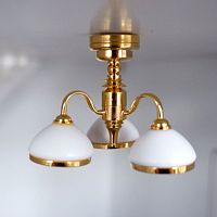 Люстра 3-рожковая на батарейке для кукол  - купить для кожевенного хобби