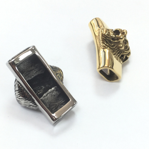 Бусина 12х6 мм для плоских браслетов Лев Сталь фото 7 Бусина 12х6 мм для плоских браслетов Лев Сталь фото 7