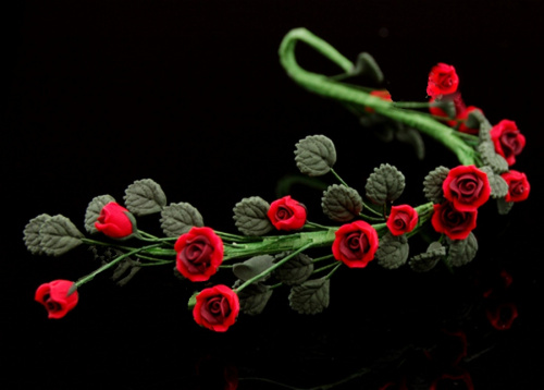 Розовая ветвь для кукольного дома фото 4