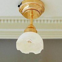 Люстра с матовым плафоном на батарейке для кукол  - купить для кожевенного хобби