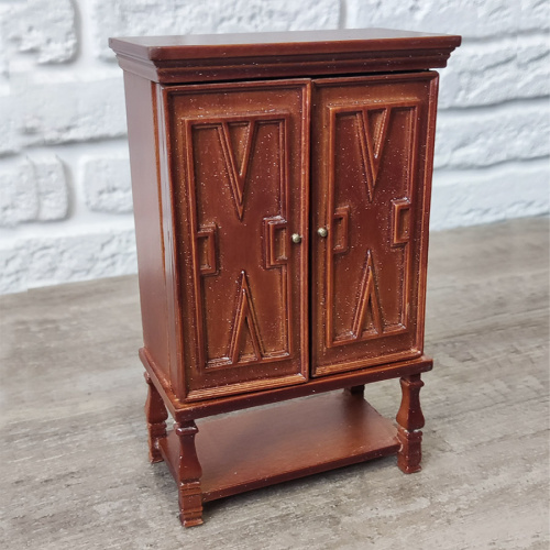 Миниатюра для кукол Шкаф-бар для вина Орех  D SCV_01 - фото товара фото 5