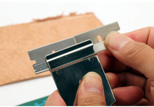 Нож шорный (шпальтовочный) №7 с черной ручкой фото 5