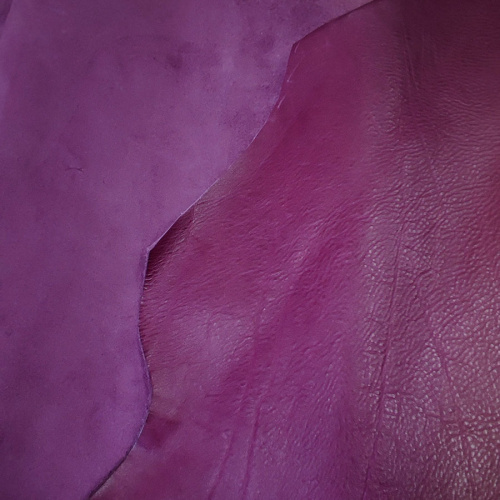 УЦЕНКА! Кожа КРС 1,8-2,0 мм раст. дубл. Пурпурный Италия фото 5