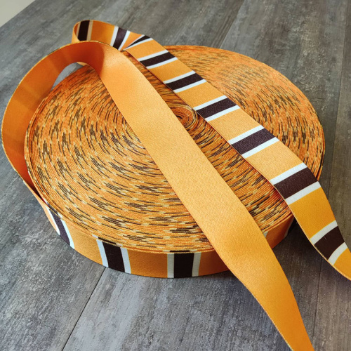 Лента ременная 38 мм Оранжевая с полосками пэ | Галерея фото | Pava.pro Лента ременная 38 мм Оранжевая с полосками пэ LRP_38PO - фото товара