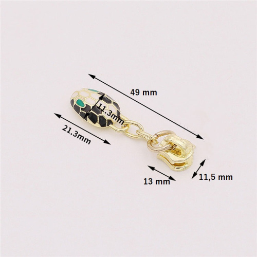 Бегунок для молнии №5 с пуллером в виде головы змеи фото 3