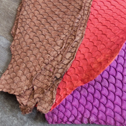 Кожа рыбы 0,7 мм Карп матовый 9*22 см фото 9