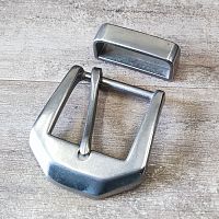 Пряжка 39 мм стальная со шлевкой арт. 39S-428  - купить для кожевенного хобби