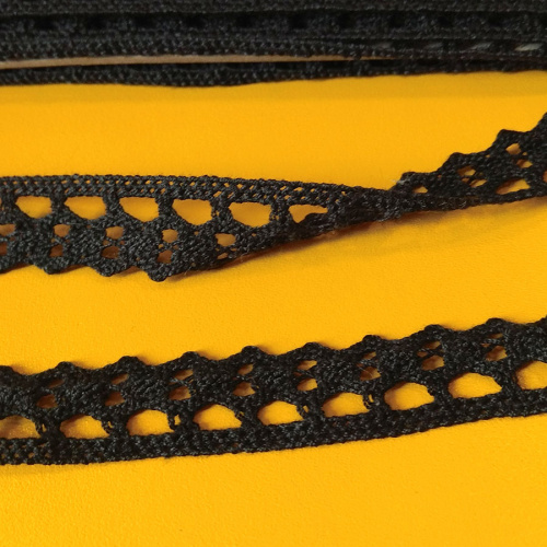 Тесьма хб вязаная Черная 18 мм  TV-007 - фото товара фото 2