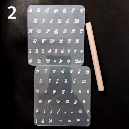 Клише для тиснения Латинский алфавит и цифры фото 3