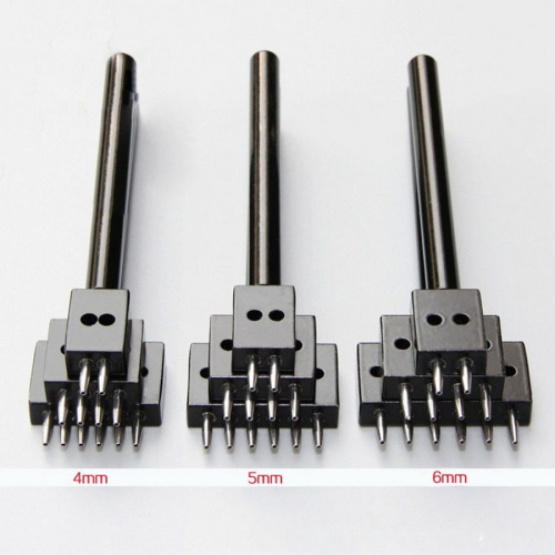 Уценка! Пробойники строчные с зубьями круглого сечения шаг 4 мм черные фото 5