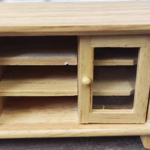 УЦЕНКА! Тумба под ТВ для кукол Белый/Натуральный фото 5