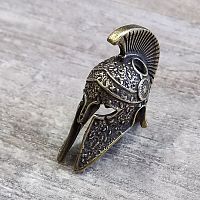 Бусина темлячная латунная Шлем  - купить для кожевенного хобби