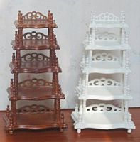 Миниатюра для кукол Этажерка с резьбой