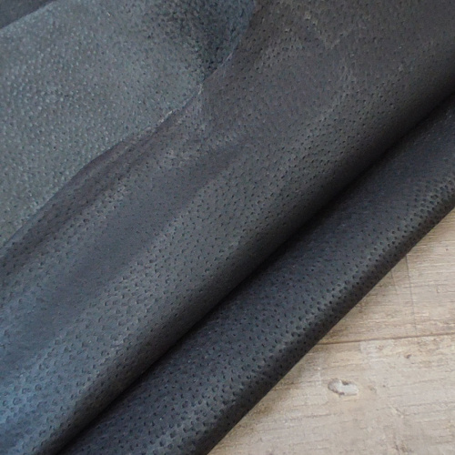 Кожа подкладочная (спилок свиной) Черно-серый фото 4