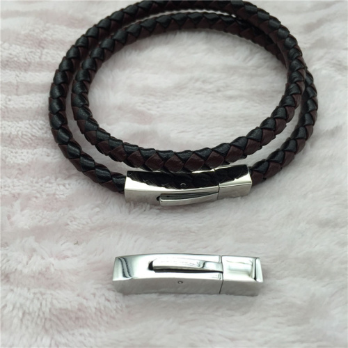 Замок 12х6 мм для плоских браслетов с кнопкой Сталь фото 5 Замок 12х6 мм для плоских браслетов с кнопкой Сталь фото 5