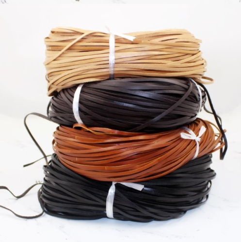 Шнур кожаный плоский 8х1 мм фото 9