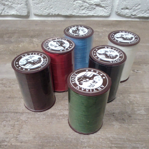 Нить для кожи вощеная 0,8 мм плоская Artisan Soul 90 м фото 8