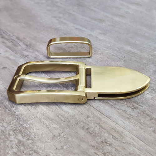 Пряжка для ремня 38 мм со шлевкой латунь  PR L-4421 - фото товара фото 4