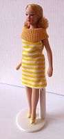 Кукла Девушка в полосатом платье Миниатюра 1:12  - купить для кожевенного хобби