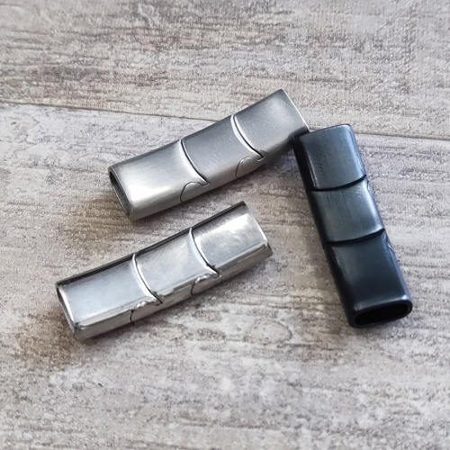 Замок 8х4 мм для плоских браслетов Сталь Трехсекционная фото 4