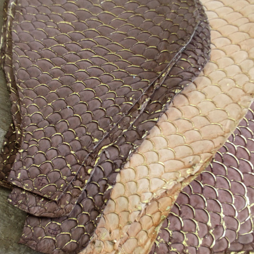 Кожа рыбы 0,7 мм Карп с блестящими чешуйками фото 8