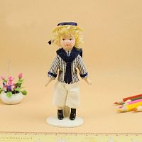 Кукла Мальчик в матроске Миниатюра 1:12  - купить для кожевенного хобби
