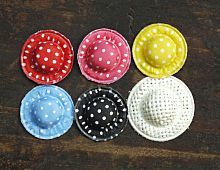 Шляпка текстильная мини для кукол