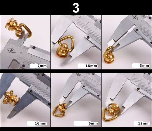 Кнопки кобурные поворотные с кольцом Латунь фото 5