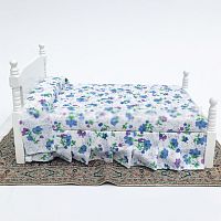 Кровать для кукол Белая с цветным матрасиком  - купить для кожевенного хобби