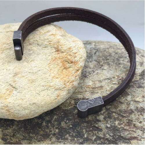 Замок 12х3 мм для плоских браслетов Сталь Антик  BR-z37 - фото товара фото 2