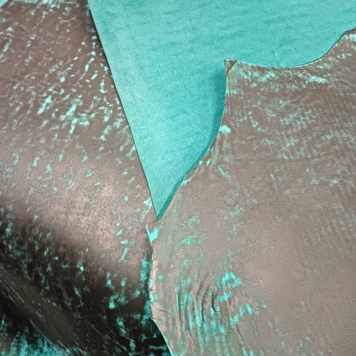 Кожа КРС Шарк 1,8-2,0 мм Зелёная фото 7