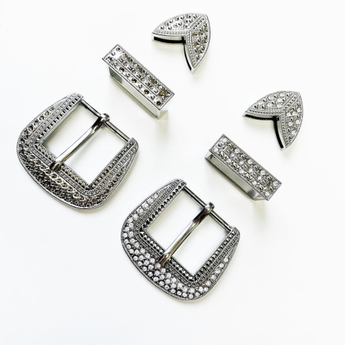 Комплект фурнитуры для ремня 30 мм со стразами/без Комплект фурнитуры для ремня 30 мм со стразами/без